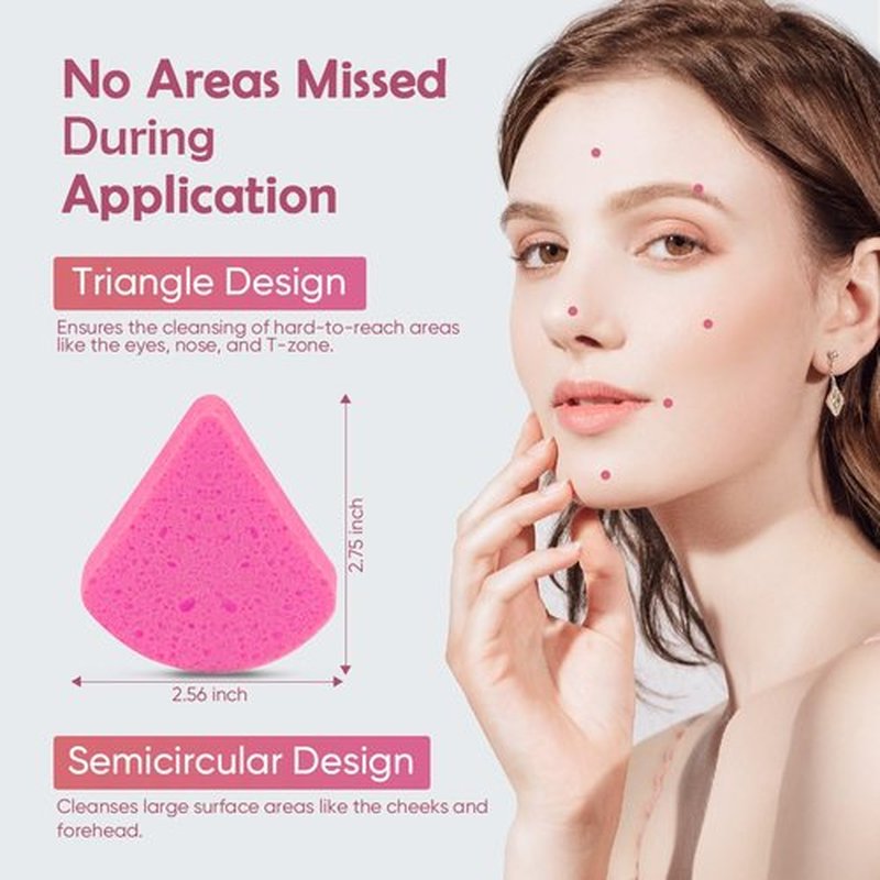 AIDEA 96Count Compressed Facial Sponges Pink, Travel Essentials Makeup Sponges, 100% Natural Cellulose Cosmetic Spa Sponges for Facial Cleansing, Exfoliating, Makeup Remover Pads
