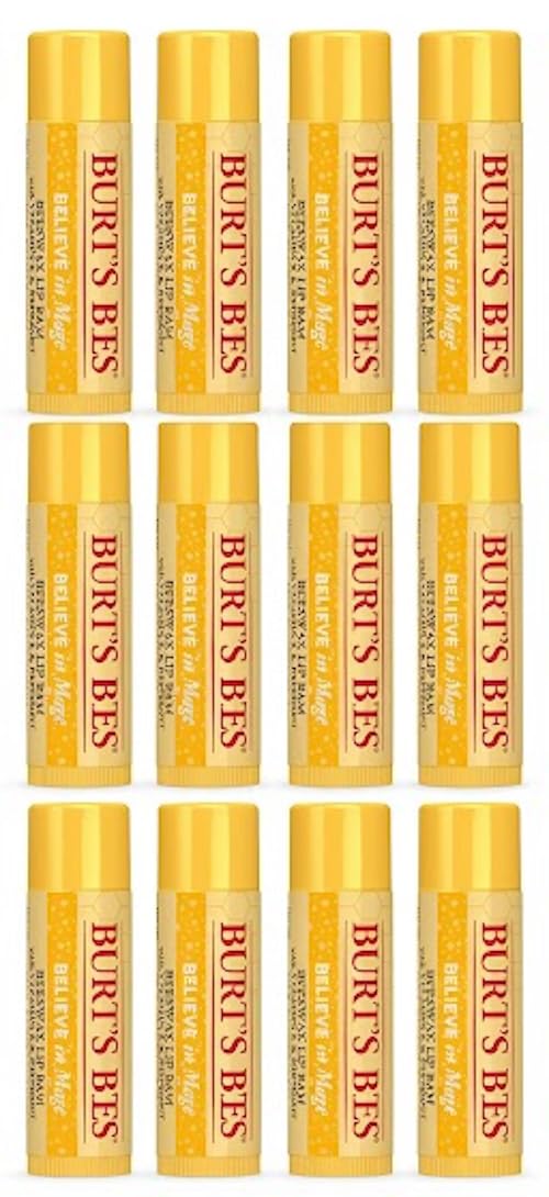 Burt's Bees Wintertime "Believe in Magic" Original Beeswax w/Vitamin E & Peppermint Lip Balm .15oz - 12 Count