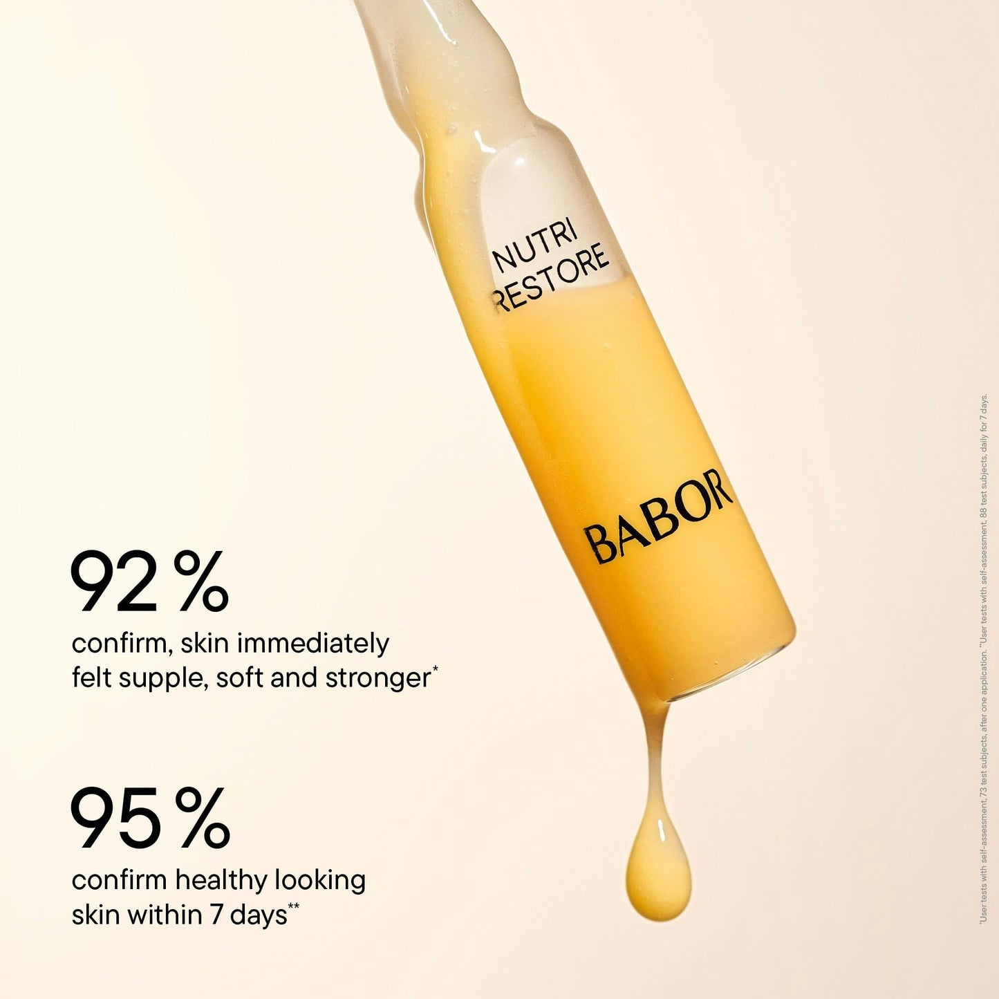 BABOR Nutri Restore Restorative Serum Ampoules for the Face, for Intensely Nourished and Healthy Skin, Vegan Formula, with Amino Acids and Argan Oil, Ampoule Concentrates, 7 x 2 ml