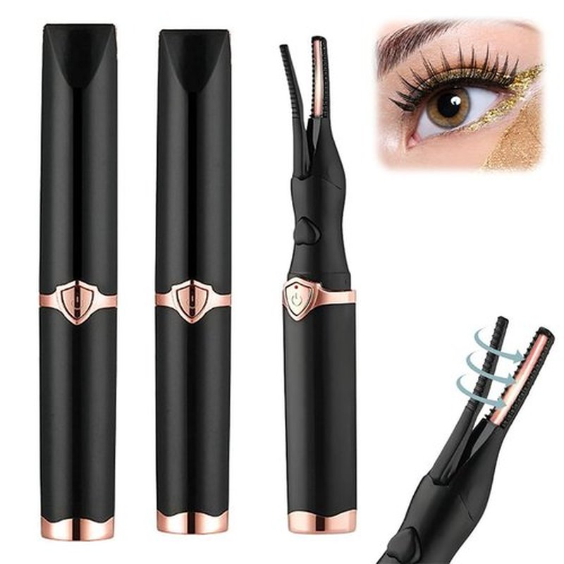 Electric Eyelash Curler for Instant Glam,2025 Upgrade Heated Eyelash Curler for Women,Mini Electric Eye Lash Curler with 3 Heat Modes,Fast Heat up in 8s Finalize Eyelash Holder Tool (Black/2pcs)