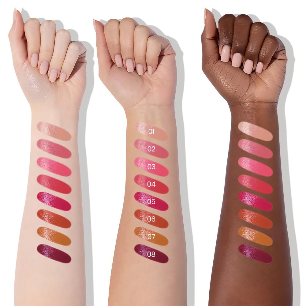 HHLTOH Honey Lipstick Tinted Lip Balm - Matte Tint Cream Lipsticks for All Skin Tones, Hydrating Lip Stain, Can be Buildable Blendable Nourishing Moisturizing Suitable for Women to Every Day Makeup 06