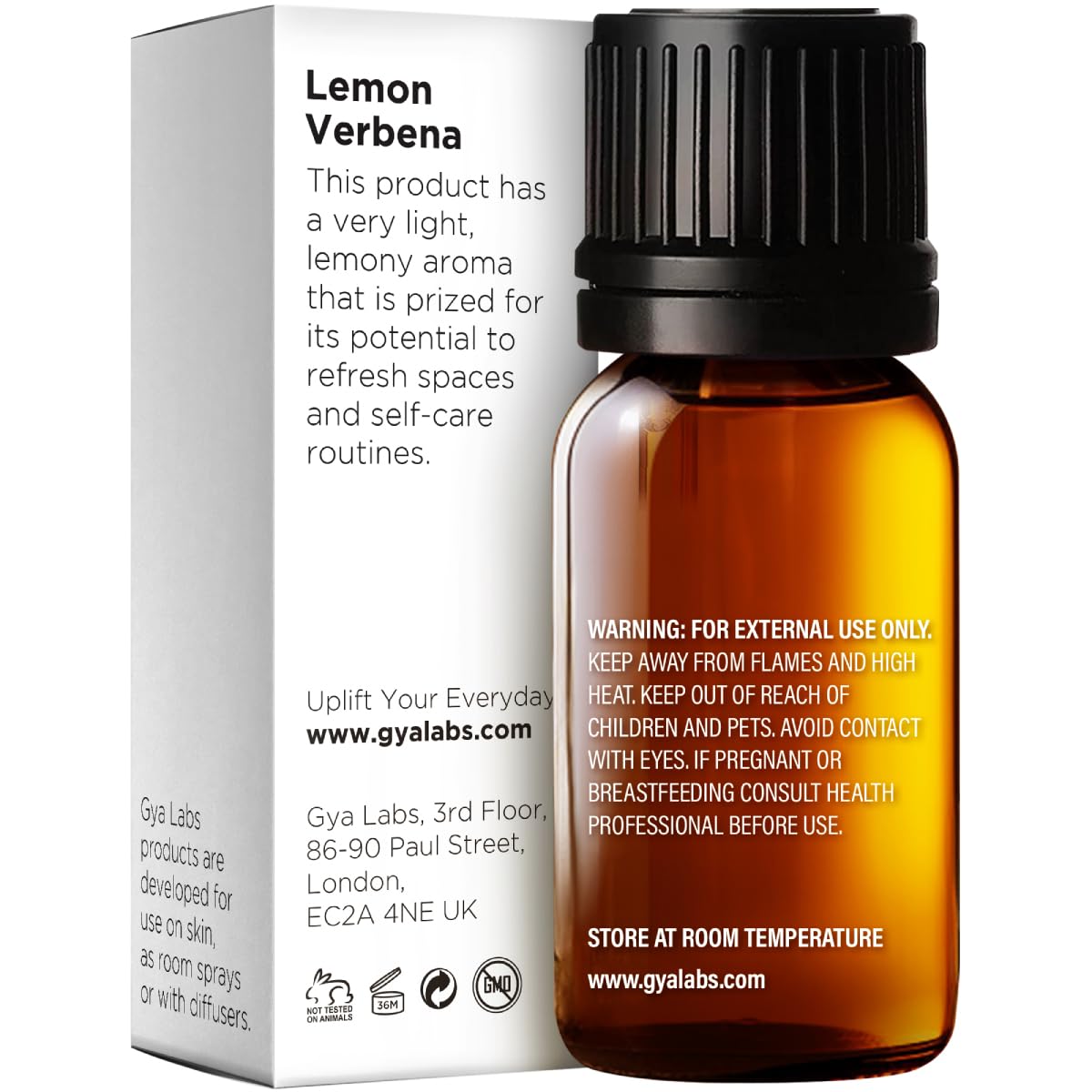 100% Pure Lemon Verbena Essential Oil - 0.34 Fl Oz - Lemon Verbena Oil for Hair, Skin, Diffuser, Aromatherapy & DIY Candle Making Scent