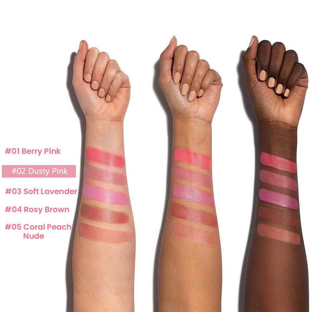 Dusty Pink Mauve Highly Pigmented Liquid Blush Makeup for Cheeks Lips Eyes