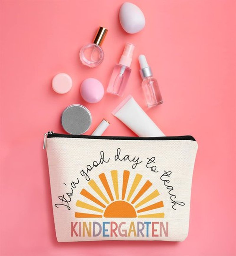 Teacher Appreciation Gifts,Teacher Gifts,Kindergarten Teacher Gifts, Teacher Must Haves Sunshine Teacher Survival Kit Bag Kindergarten Teacher Cosmetic Bag,Birthday Gifts For Kindergarten Teacher