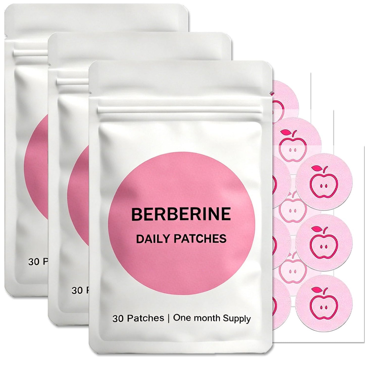 UHBGNJLO Berberine Patches, 3-Month Supply (90 Pcs) Natural Botanical Extract Patch, Daily Wellness & Metabolic Support, Gentle Transdermal Body Care for Adults