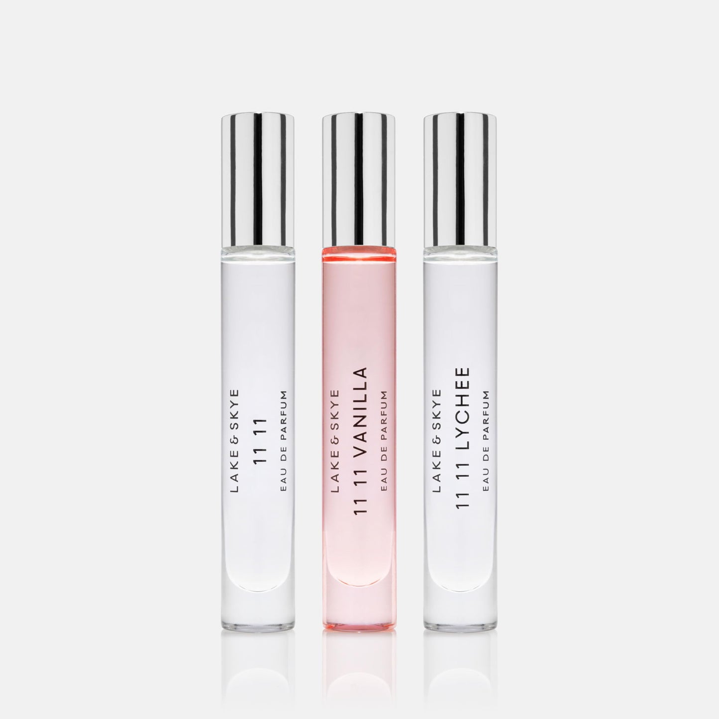 Lake & Skye Limited Edition 11 11 Eau De Parfum Collection Travel Spray Trio Gift Set - Includes Original Good Luck, Lychee, and Vanilla -15ml each