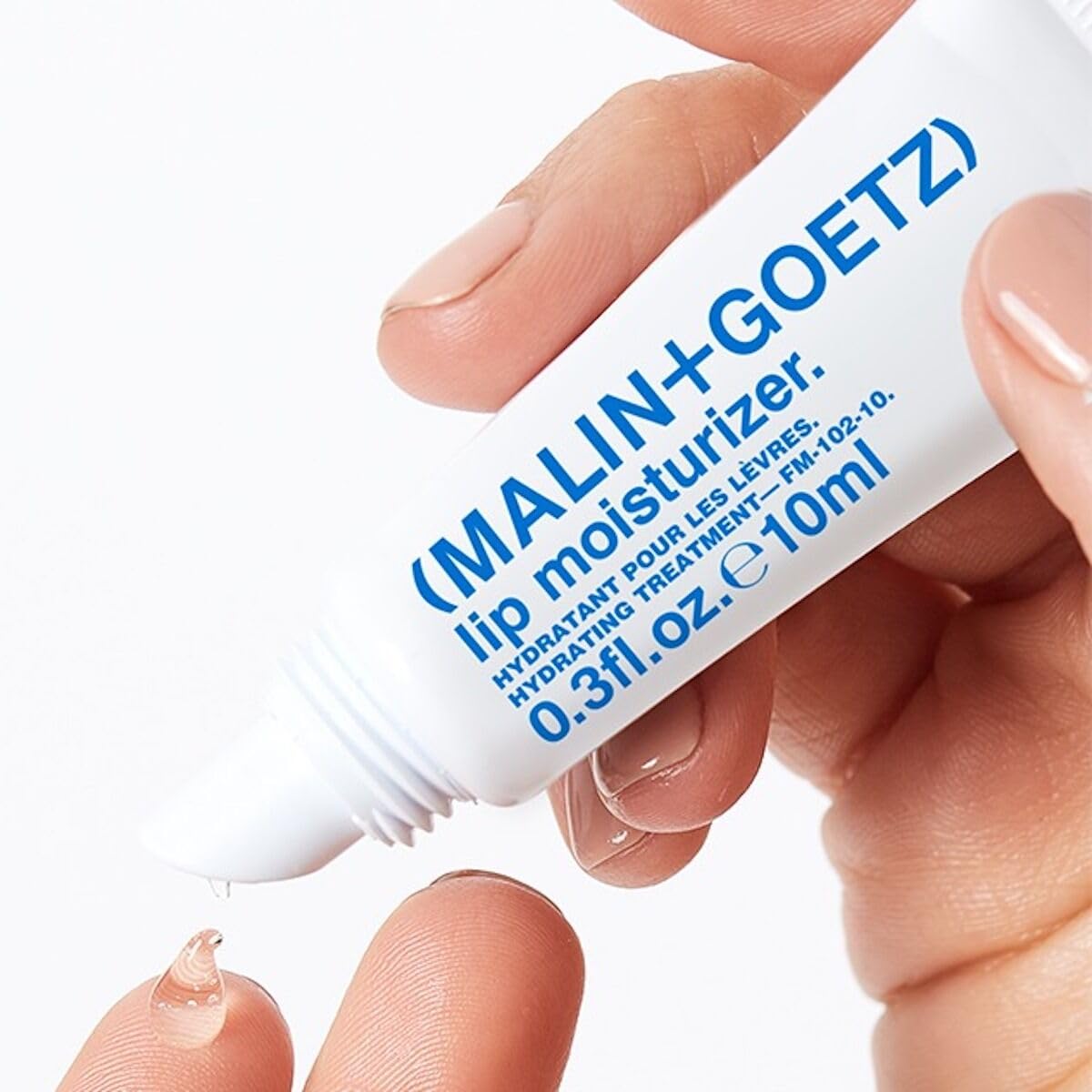 MALIN+GOETZ Lip Moisturizer Hydrating Gel Lip Treatment with Nourishing Fatty Acid Blend Long-Lasting Protection for Dry Lips Vegan, Cruelty-Free No Flavor (0.35 Fl Oz.)