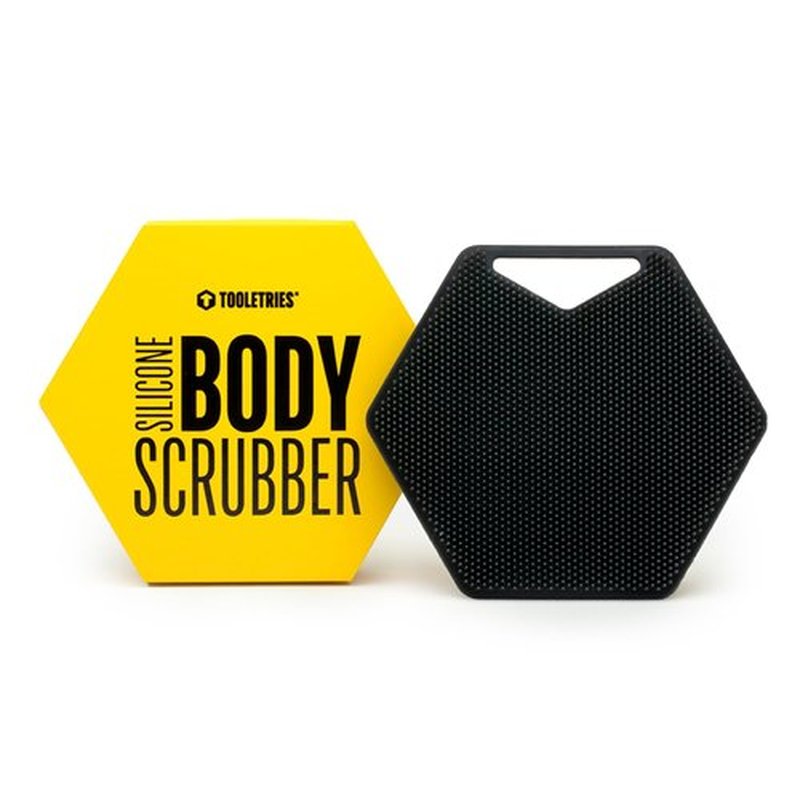 Tooletries - Body Scrubber - Silicone Exfoliating Scrubber - Bathroom & Shower Accessories for Men, Travel Essentials for Men - Durable & Long Lasting Body Wash Scrubber for Men - Charcoal