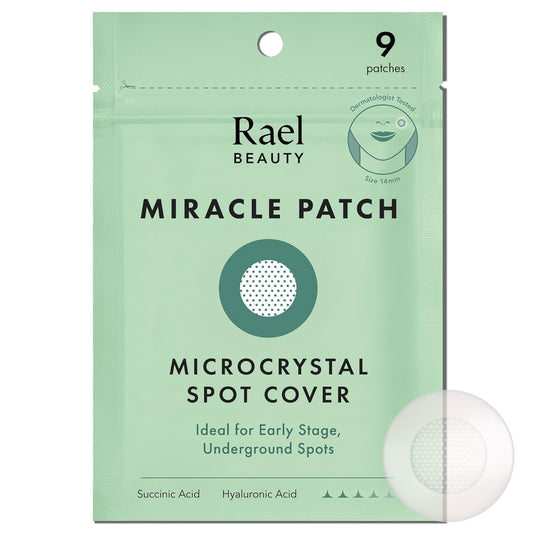 Rael Pimple Patches, Miracle Microcrystal Spot Cover - Hydrocolloid Acne Patch with Tea Tree Oil, Early Stage Zits and Blemish, Korean Skin Care, Vegan, Cruelty Free (27 Count)