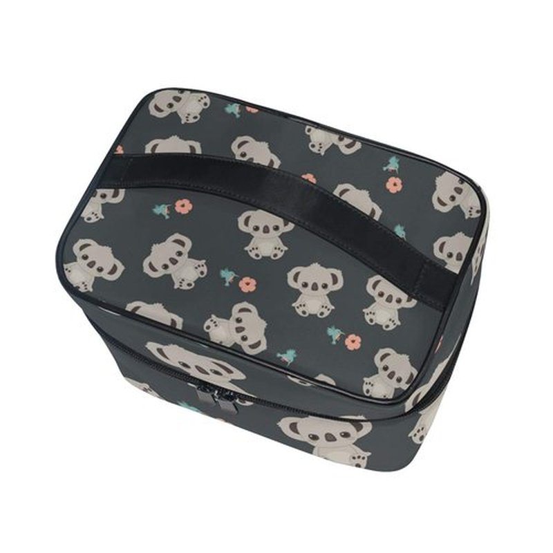 senya Cosmetic Bag Cartoon Koala Travel Makeup Organizer Bag Portable Train Case for Women Girls