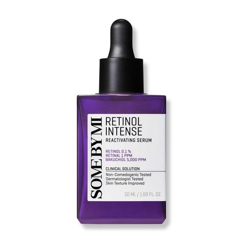 SOME BY MI Retinol Intense Reactivating Serum - 1.69Oz, 50ml - Mild Korean Retinol Serum for Post-Acne Mark - Bakuchiol Pore Minimizer for face Texture - Ideal for Retinol Beginners - Korean Skin Care
