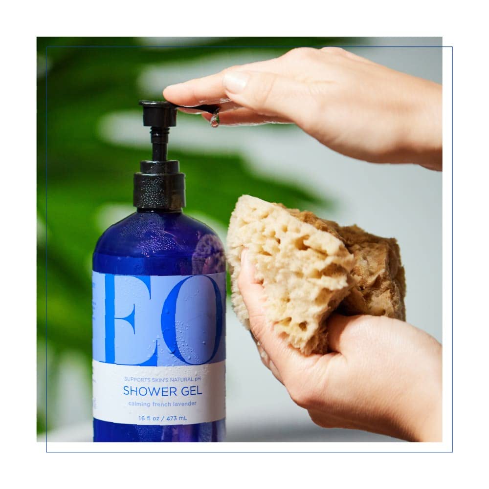 EO Body Oil for Massage & Moisture, French Lavender, 8-Ounce Bottles (Pack of 2)