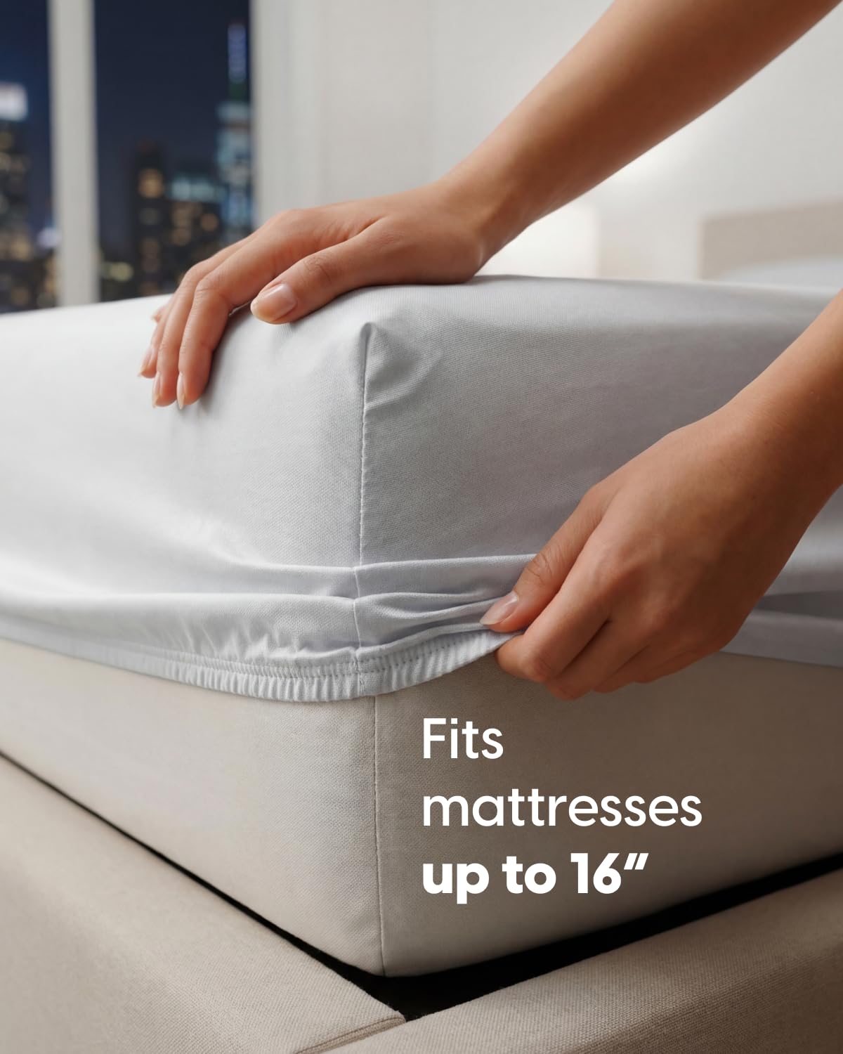 Sleepy Town Queen Size Bed Sheets - 4 Piece - Queen Sheet Set - Extra Soft, Comfy & Cooling - Easy Care - Shrinkage, Wrinkle & Fade Resistant - Brushed Microfiber - Deep Pocket Bed Sheets (White)