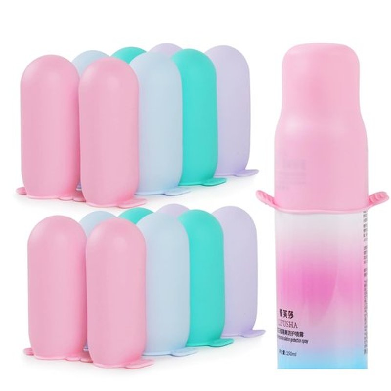 16 Pack Travel Essentials Silicone Bottle Covers,Accessories Luggage for Women Men,Travel Size Toiletries,Elastic Sleeves for Leak Proofing,Cruise Ship Essentials,Cruise Essentials 2024
