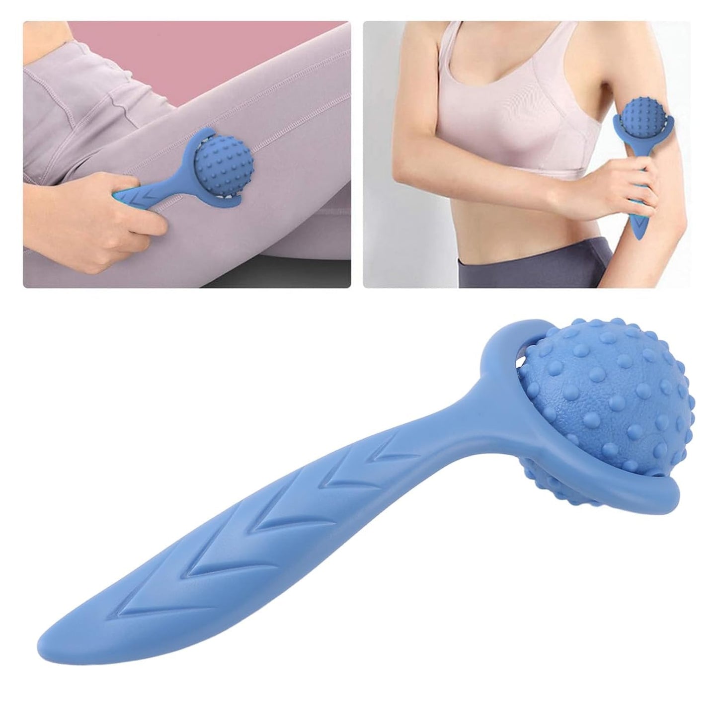 JWCASA Cold Ice Face Roller Cold Massage Roller Ball CryoBall Facial Ice Globes Blue