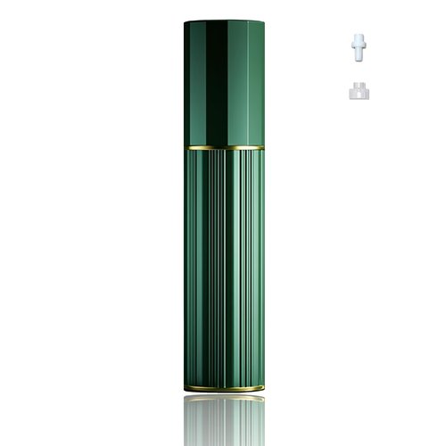 Fiwecos Perfume Travel Refillable Bottle Cologne Portable Atomizer Fragrance Scent Sprayer Pump Fill from Bottom Mini Pocket Size 5ml for Travel Essentials & Best Gift (Green)