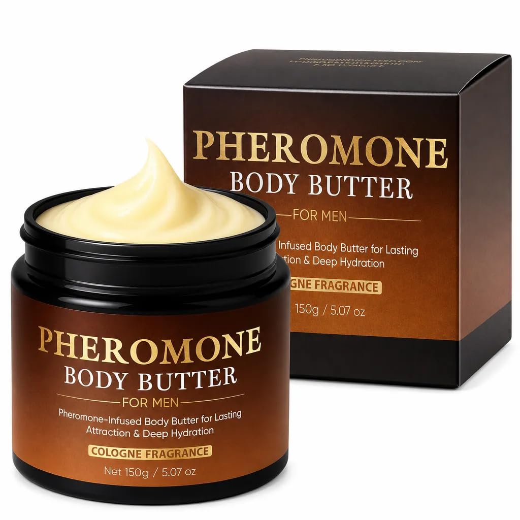 VOSETOKELA Pheromone Body Butter for Men, Cologned Skin Body Cream with Shea Butter, Cocoa Butter & Coconut Oil, Non-Greasy, Long-Lasting Scent, Alcohol-Free, Vegan, 5 oz (1 pack)