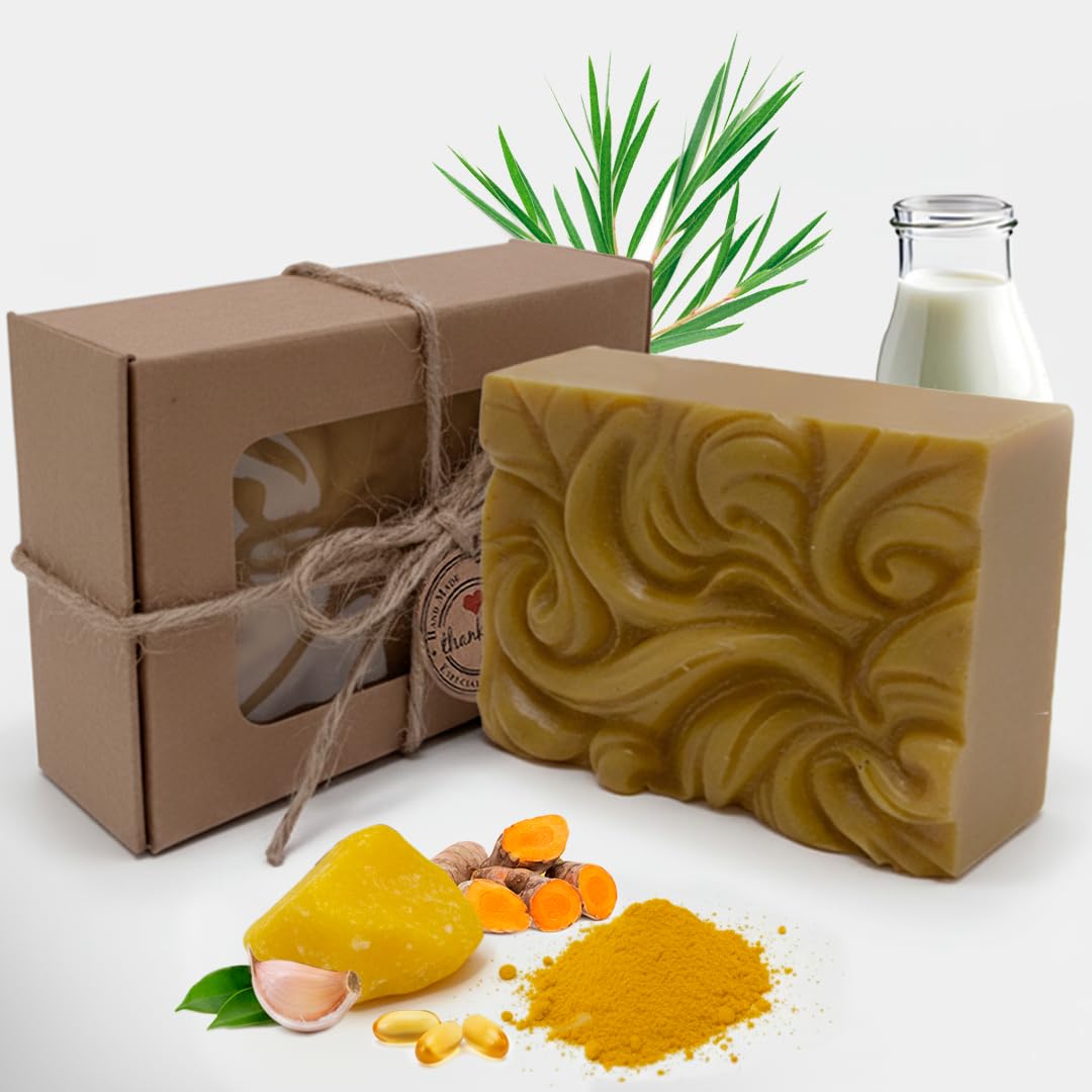 Angel's Skin Natural Wart Remover Soap for Kids & Adults | Face, Body & Genital Wart Remover | Sulfur, Salicylic Acid & Turmeric | Handmade Organic Bar Soap | Made in USA | 3.75 Oz