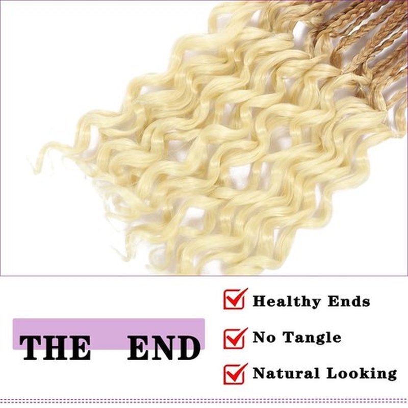 Crochet Box Braids Hair with Curly Ends 7 Packs Pre Looped Crochet Braids Goddess Box Braids Crochet Box Braid Hair (18inch,1B/27/613)