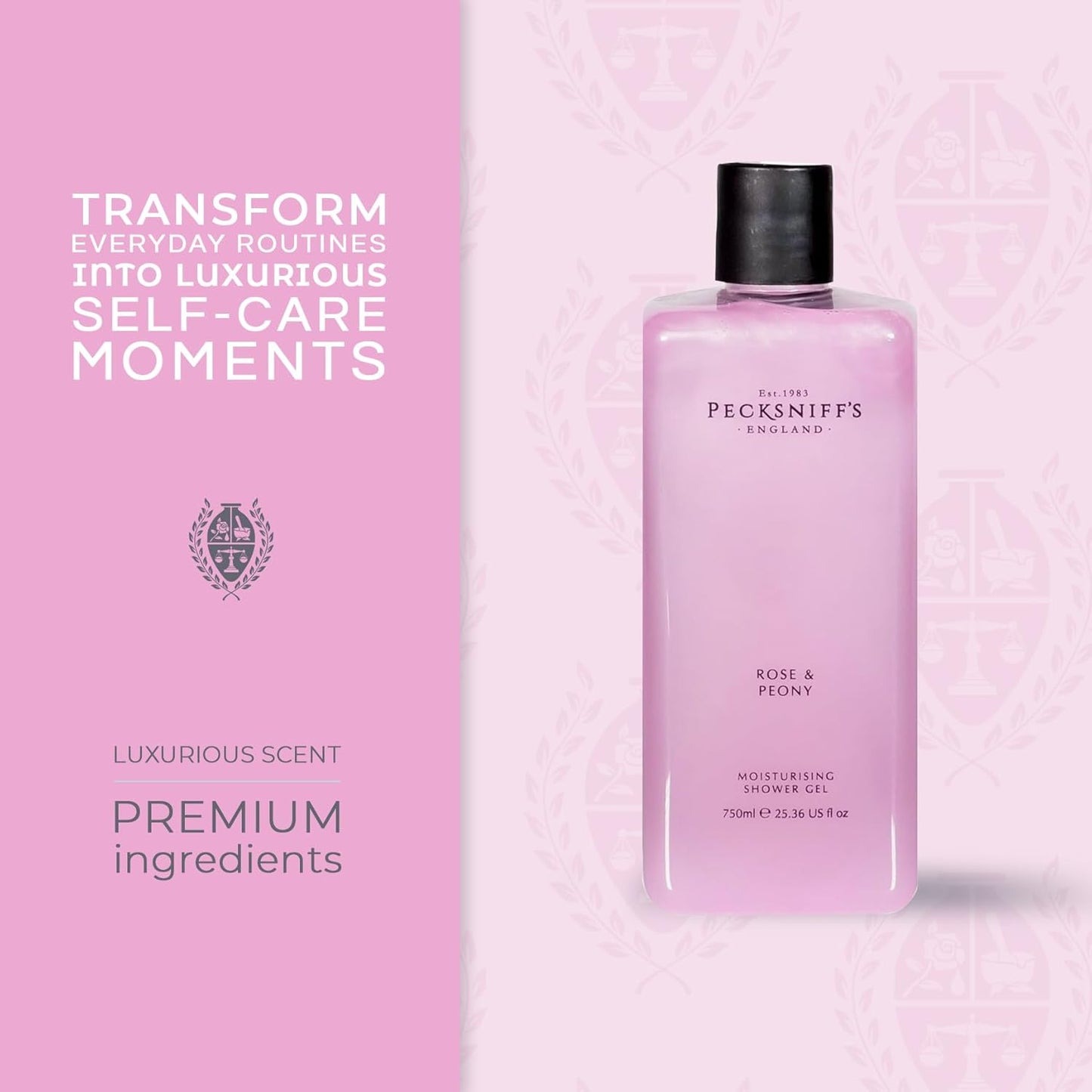 Sandalwood & Vanilla Shower Gel 750ml - Pecksniff's Classic Moisturizing Formula