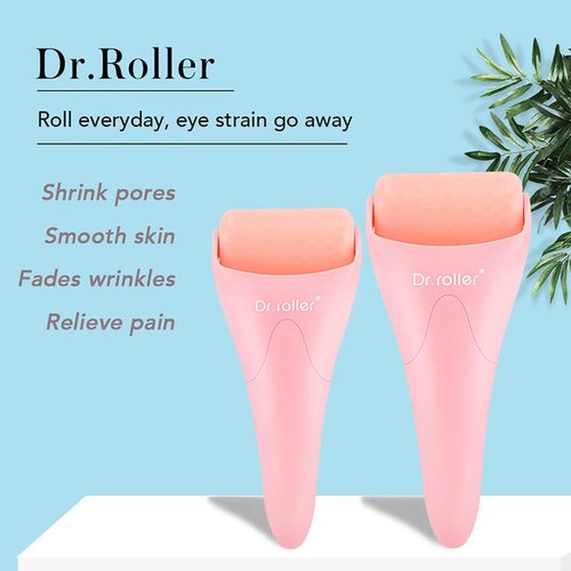 Dr.roller Ice Roller, Ice Roller for Face Women, Ice Face Roller & Eye Puffiness Relief, Face Ice Roller Skin Care Reduce Wrinkles Puffiness Migraine (Silicone Pink)