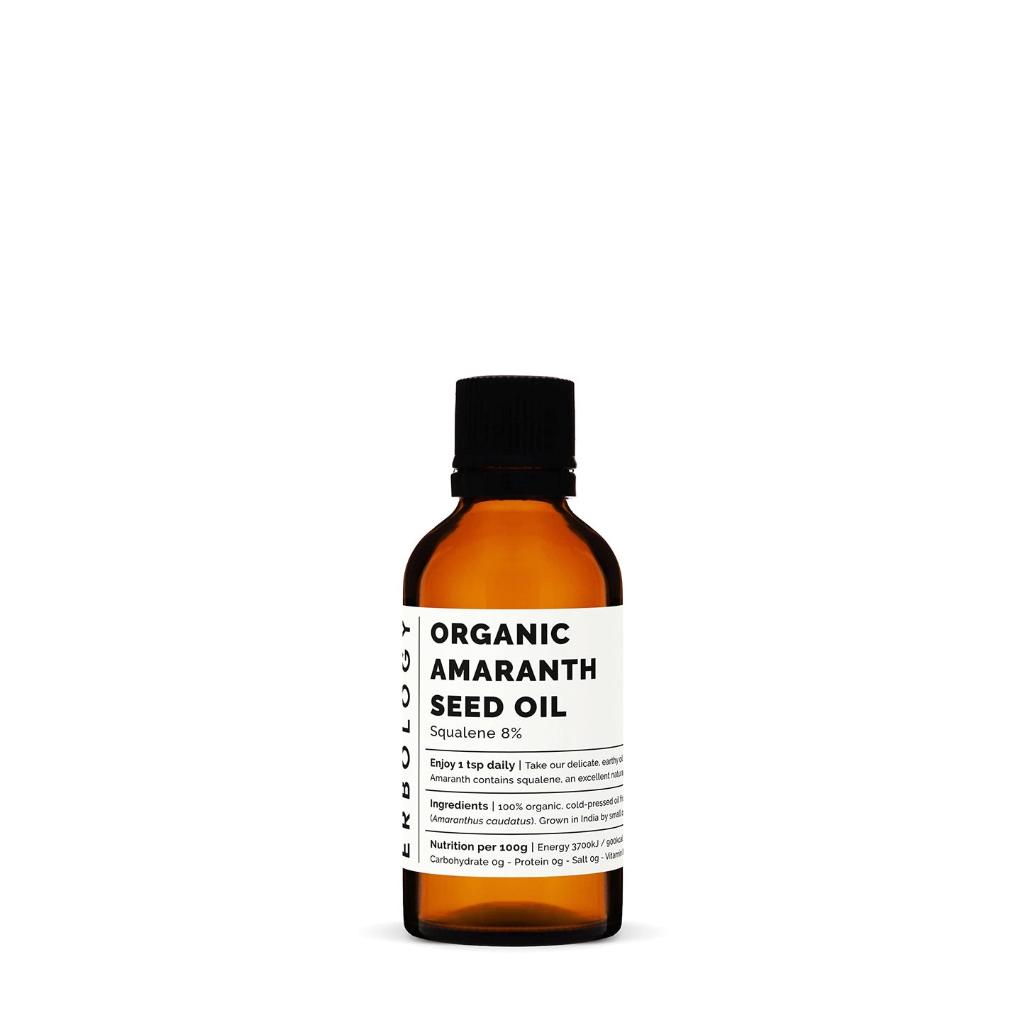 Erbology Organic Amaranth Oil 1.7 fl oz - Cold-Pressed - Rich in Squalene (8%) and Vitamin E (580% RI) - Regenerate and Nourish - No Additives or Preservatives - Sustainably Sourced - Vegan - GMO-Free