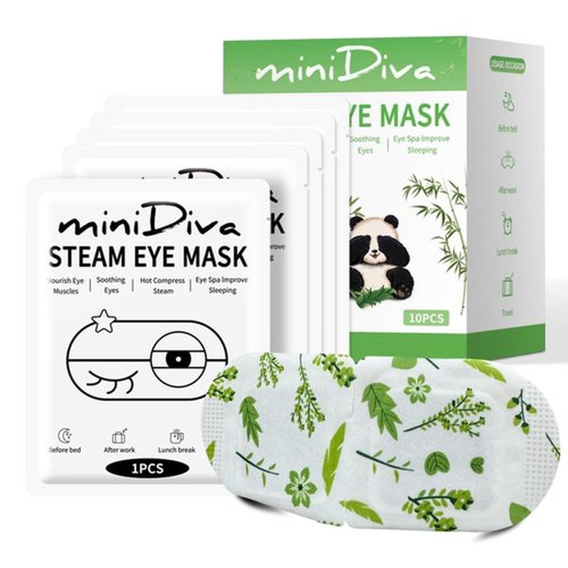 Minidiva Steam Eye Mask for Dry Eyes, 10Pcs Self Heating Spa Warm Eye Mask Relax Sleep Mask, Disposable Heated Eye Mask for Dark Circles Eye Fatigue, Relieve Stress Eye Fatigue (Unscented*3)