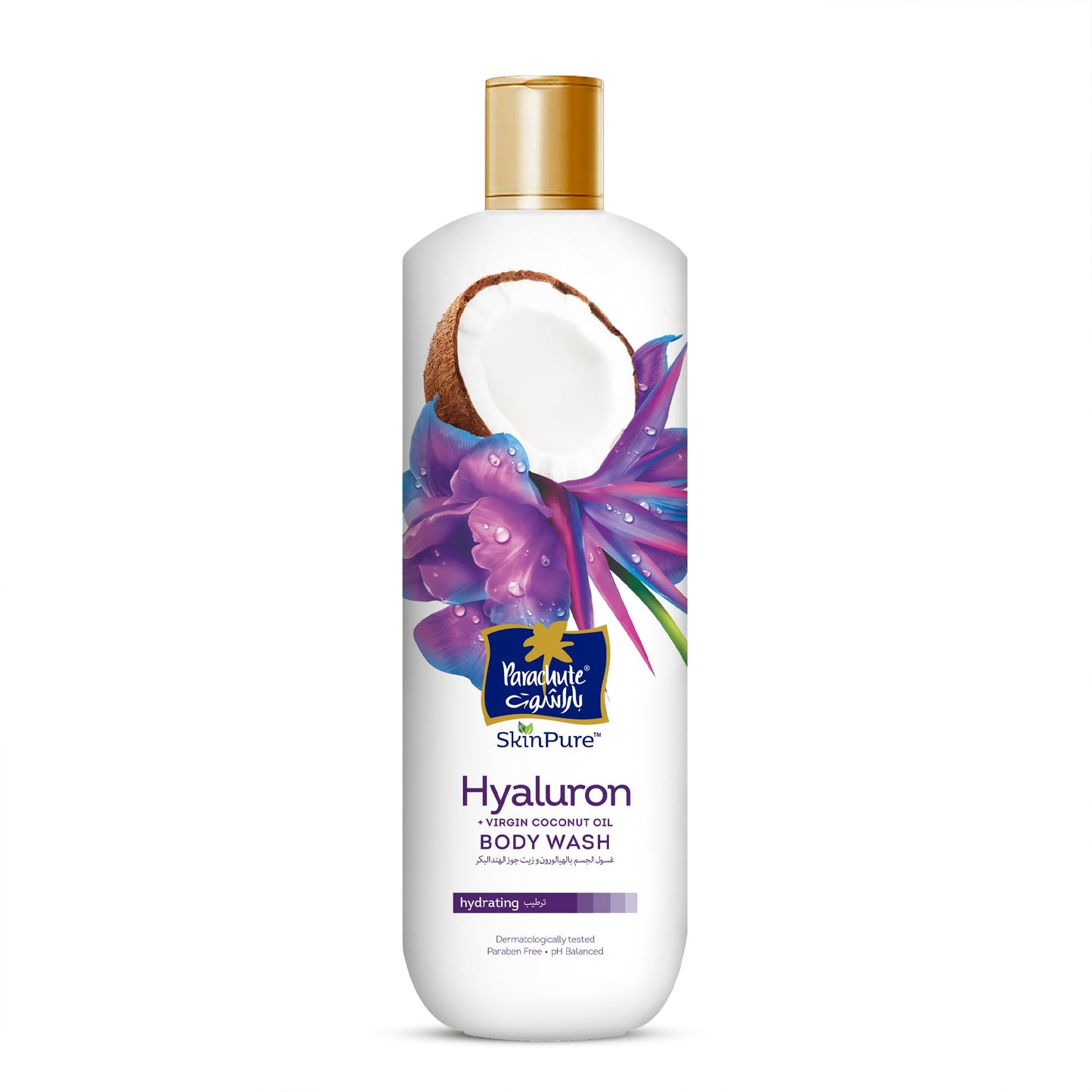 Parachute SKIN PURE BODY WASH HYALURON, Virgin Coconut Oil, Best of Science and Nature, Hydrating Body Wash, Dermatologically Tested, Paraben Free, pH Balanced | 13.52 Floz