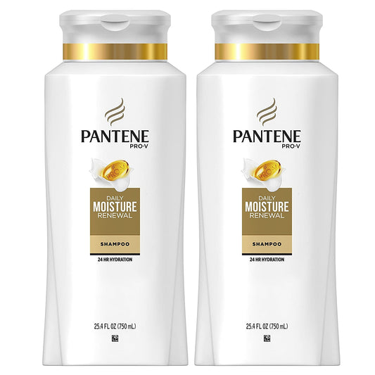Pantene, Shampoo, Pro-V Daily Moisture Renewal for Dry Hair, 25.4 Fl Oz (Pack of 2), Twin Pack