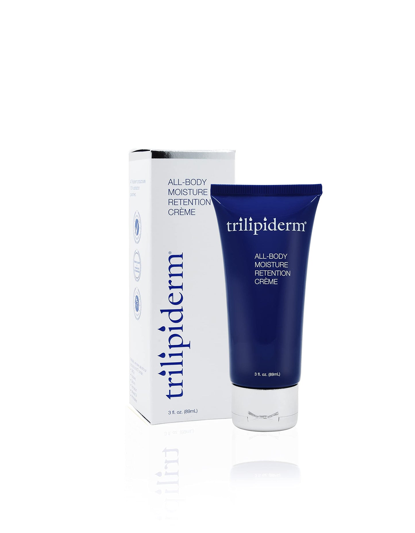 Trilipiderm All-Body Moisture Retention Crème – Plant-Based All-Day Lightweight Hydration for Body and Face, Meadowfoam, Lipid Replacement, Travel-Size TSA-Approved 3 Ounce Tube