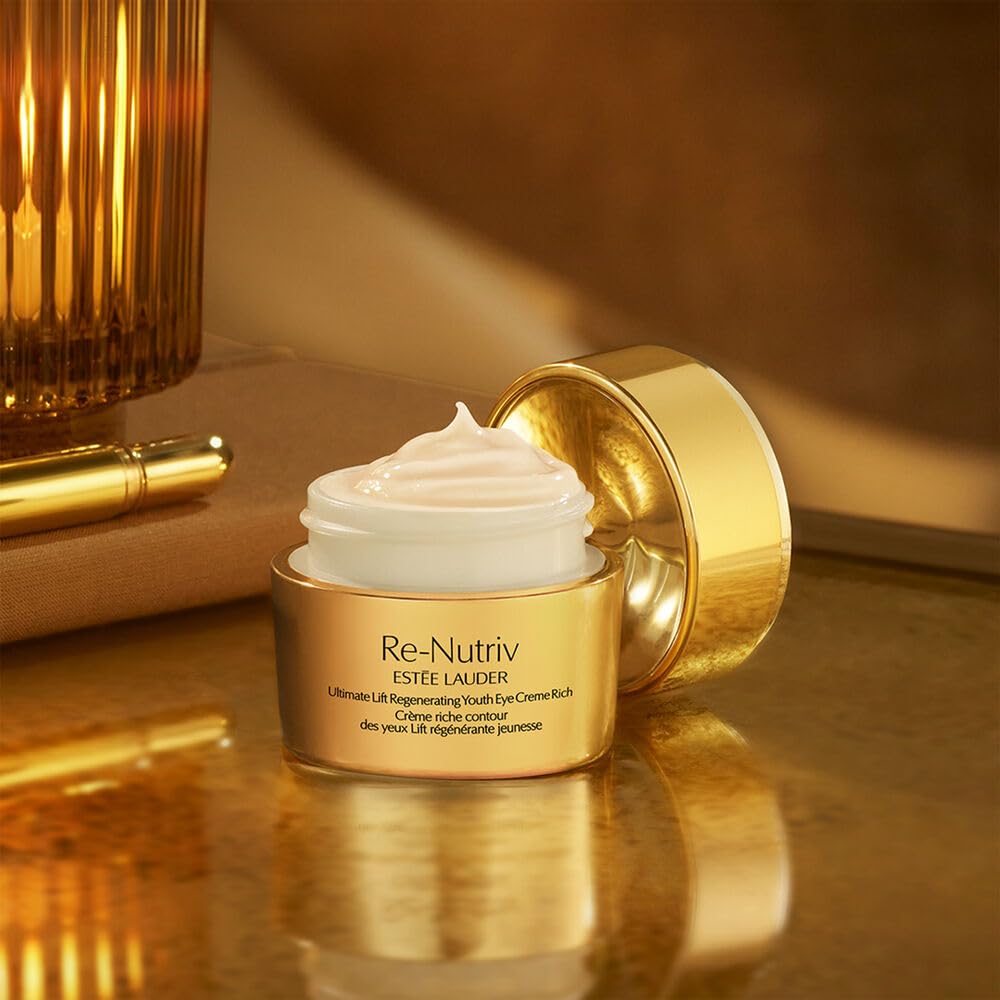 Estée Lauder Re-Nutriv Ultimate Lift Regenerating Youth Eye Cream Rich | Under Eye Cream for Dark Circles & Anti-Aging, 0.5 Ounce