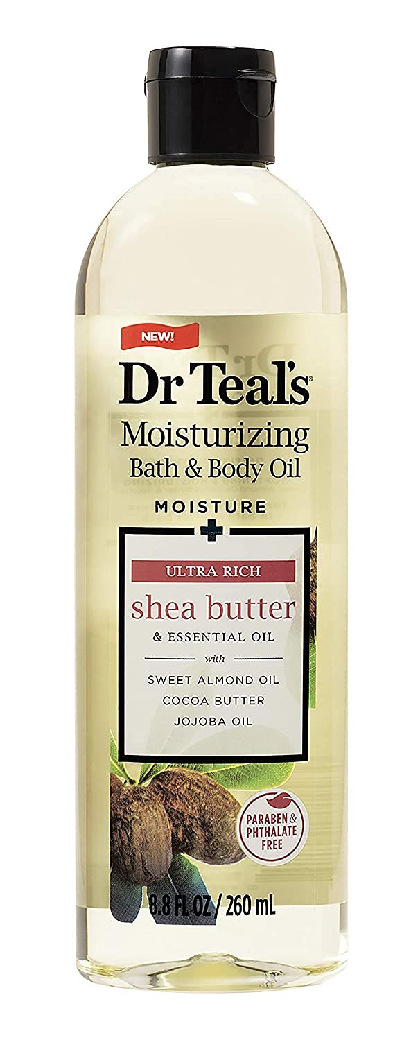 Dr. Teals Bath & Body Oil Variety Gift Set (2 Pack, 8.8oz Ea.) - Soothing Lavender & Ultra Rich Shea Butter - Essential Oils Hydrate Skin & Alleviates Daily Stress - at Home Spa Kit