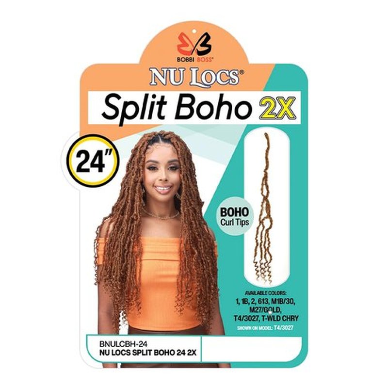 BOBBI BOSS Crochet Braids Nu Locs 2X Split Boho 24" (3-Pack, 613)