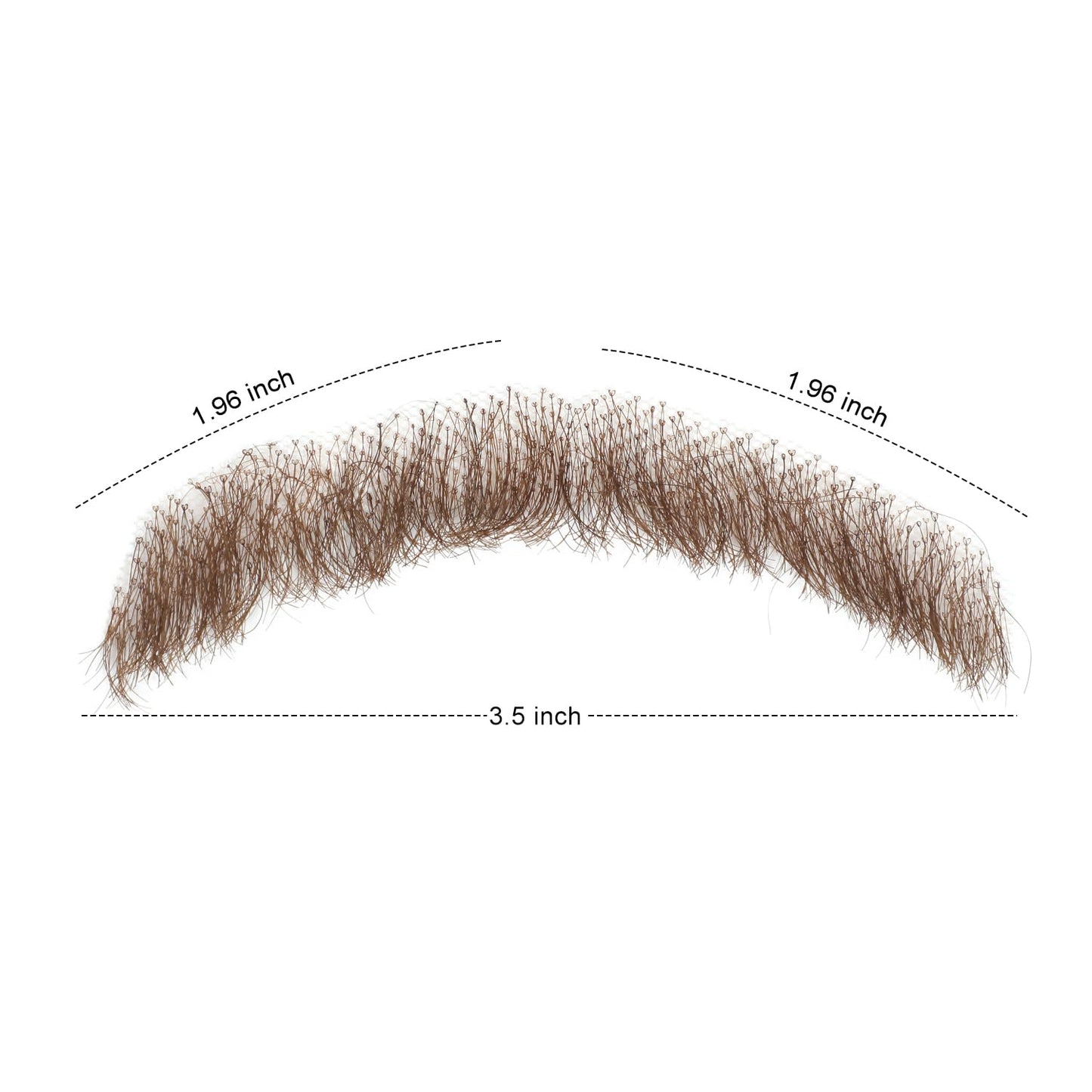 Parceria Fake Beard, Theatrical Grade Lace Backing Fake Mustache, Soft Human Hair Hand Knotted Men Adults Realistic Beard Costume for Holiday, Theater, Drama, Costume Parties and more (Brown)