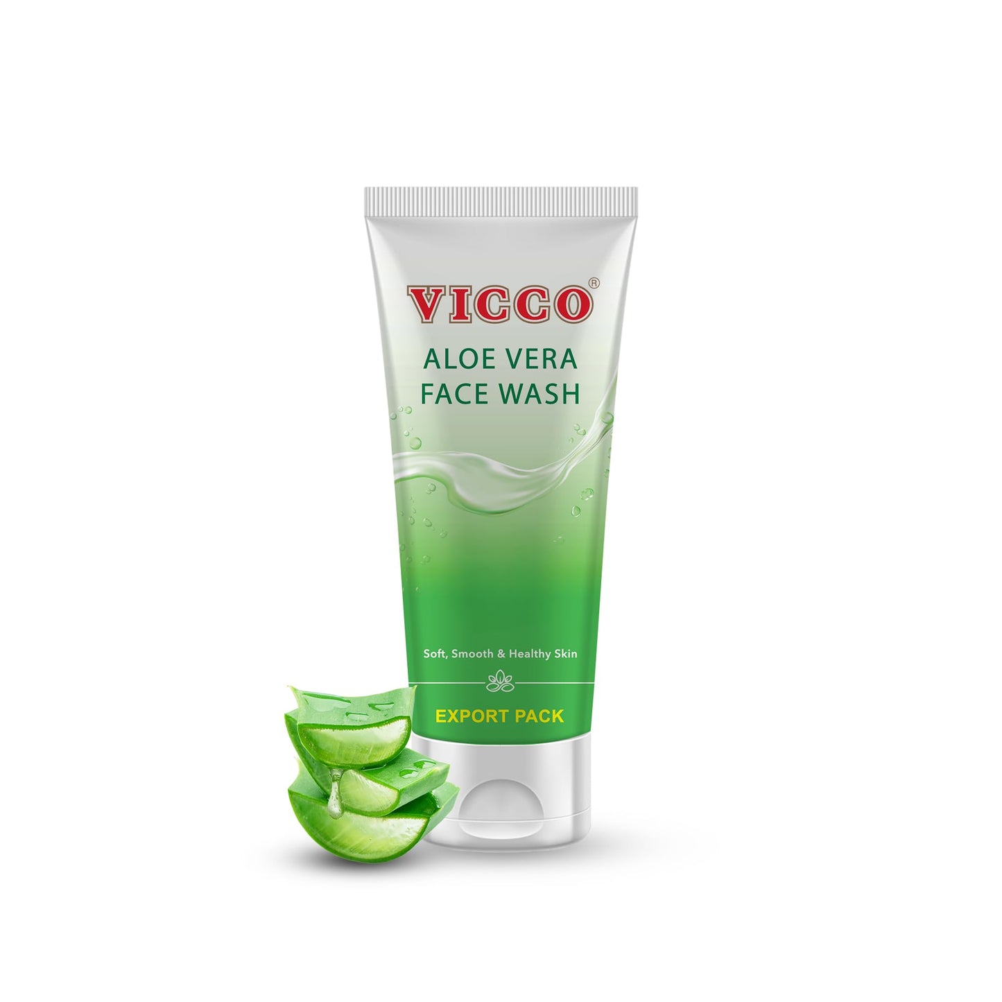 Vicco Aloe Vera Face Wash with Natural Aloe Extracts – 5.29 oz, Gentle Daily Cleanser for All Skin Types (Pack of 1)