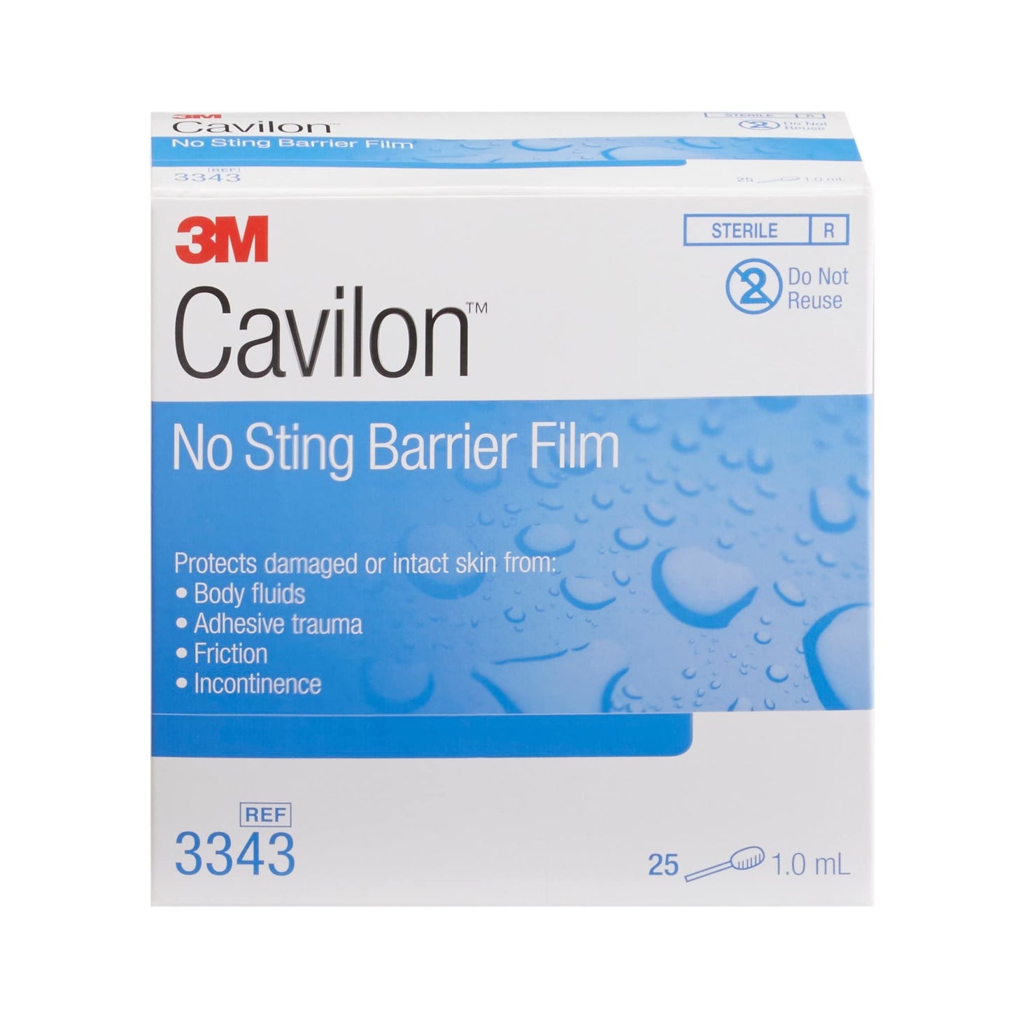 3M Cavilon No Sting Skin Barrier Applicator 1 mL Sterile 3343, 25 Ct