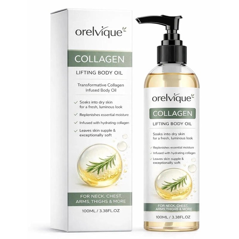 Collagen Oil for Skin Tightening | Fast-Absorbing Moisturizing Oil with Marine Collagen & Jojoba - 1pc