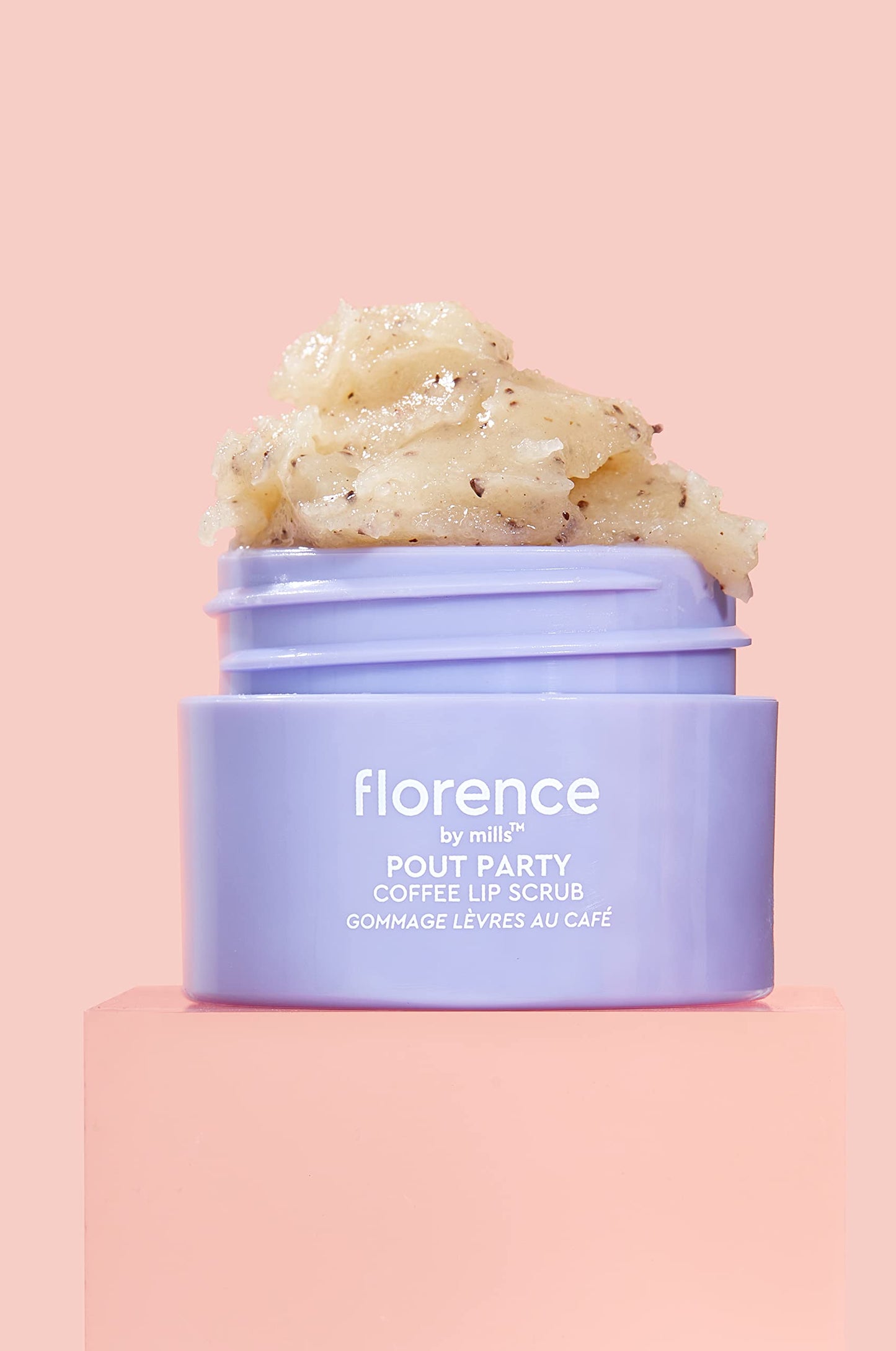 florence by mills Pout Party Coffee Lip Scrub, 0.52 oz/ 15g