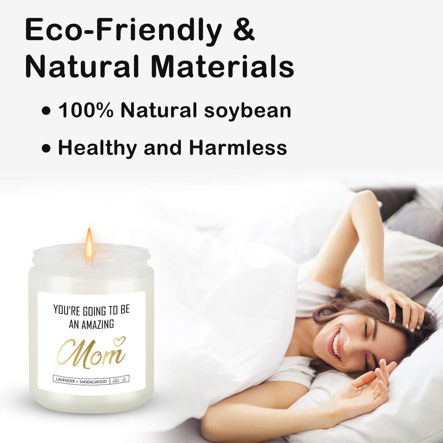 First Mothers Day New Mom Gifts, Soy Wax Candle for New Moms - Funny & Expecting Mom Gifts, Pregnant Women's First Time Moms Gift