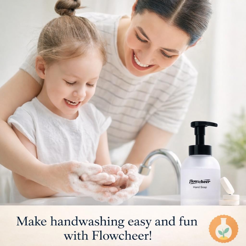 flowcheer Foaming Hand Soap Refill Tablets, Vanilla Fragrance, 12 Pack