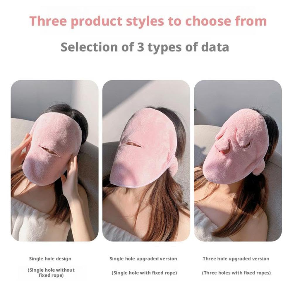 Face Steaming Towel,Hot Compress Face Towel Masks,Reusable Face Masks Skincare Facial Steamer Towel for Hot Cold Skin Care,Towel Steamer for Facials,Spa Towels Beauty Facial Towel for Women (A)