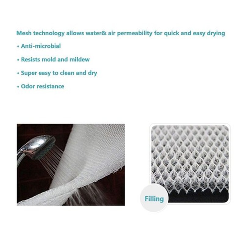 Coastacloud Bath Pillow with Suction Cups, Supports Neck and Shoulders Home Spa Pillows for Bathtub, Hot Tub, Tub Pillows Rest Portable, Relaxing & Comfortable - White
