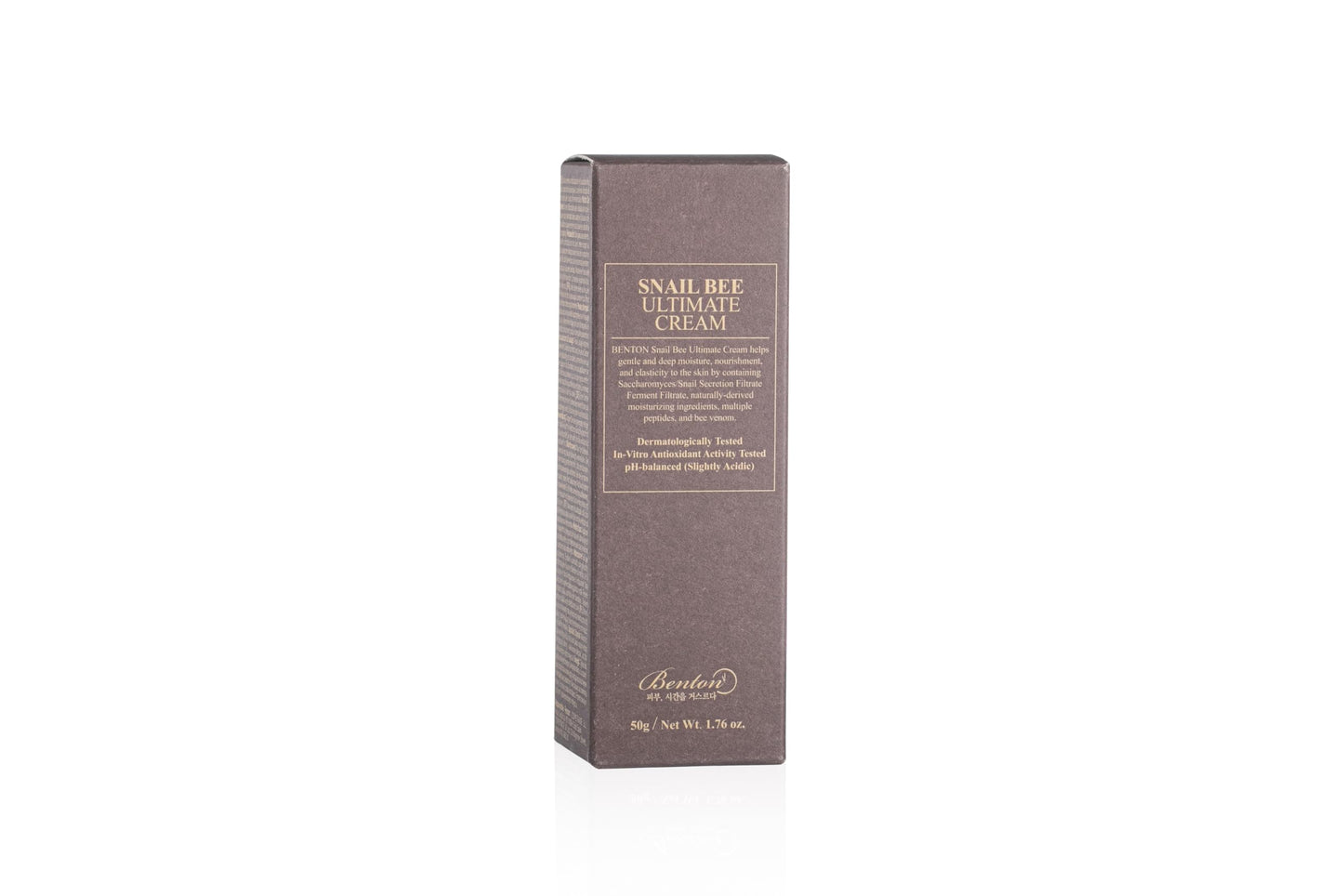 BENTON Snail Bee Ultimate Cream - Anti-Aging Face Moisturizer with Snail Secretion Filtrate & Bee Venom - pH Balanced Firming Face Cream to Smoothen Wrinkles & Lines, Barrier Cream, 1.69oz.