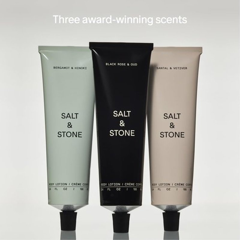 Salt & Stone Body Lotion for Women & Men| Scented Daily Body Lotion | Hydrates, Nourishes & Softens Skin | Restores Dry Skin | Fast-Absorbing | Cruelty-Free & Vegan (100 ml) (Santal & Vetiver)
