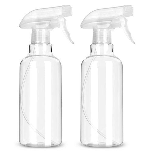 ALLWIN Plastic Spray Bottles - 2 Pack 16 OZ Empty Spray Bottle,Heavy Duty Spraying Bottles Mist/Stream Water Bottle for Cleaning, Plants, Pet, Hair, Cooking
