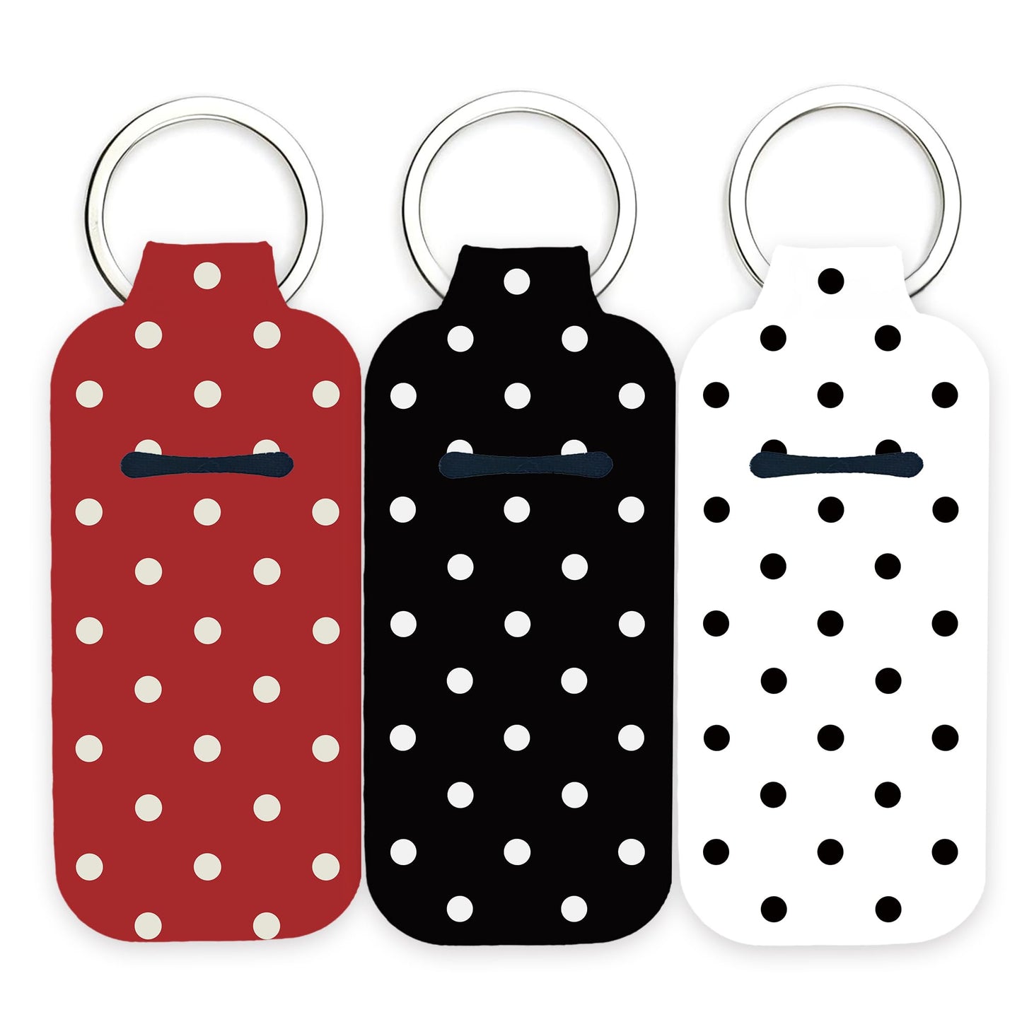 NCIWAN 3 Pack Chapstick Holder Keychain, Cute Neoprene Lip Balm Sleeve with Clip, Lipstick Keychains Gift for Women Girls