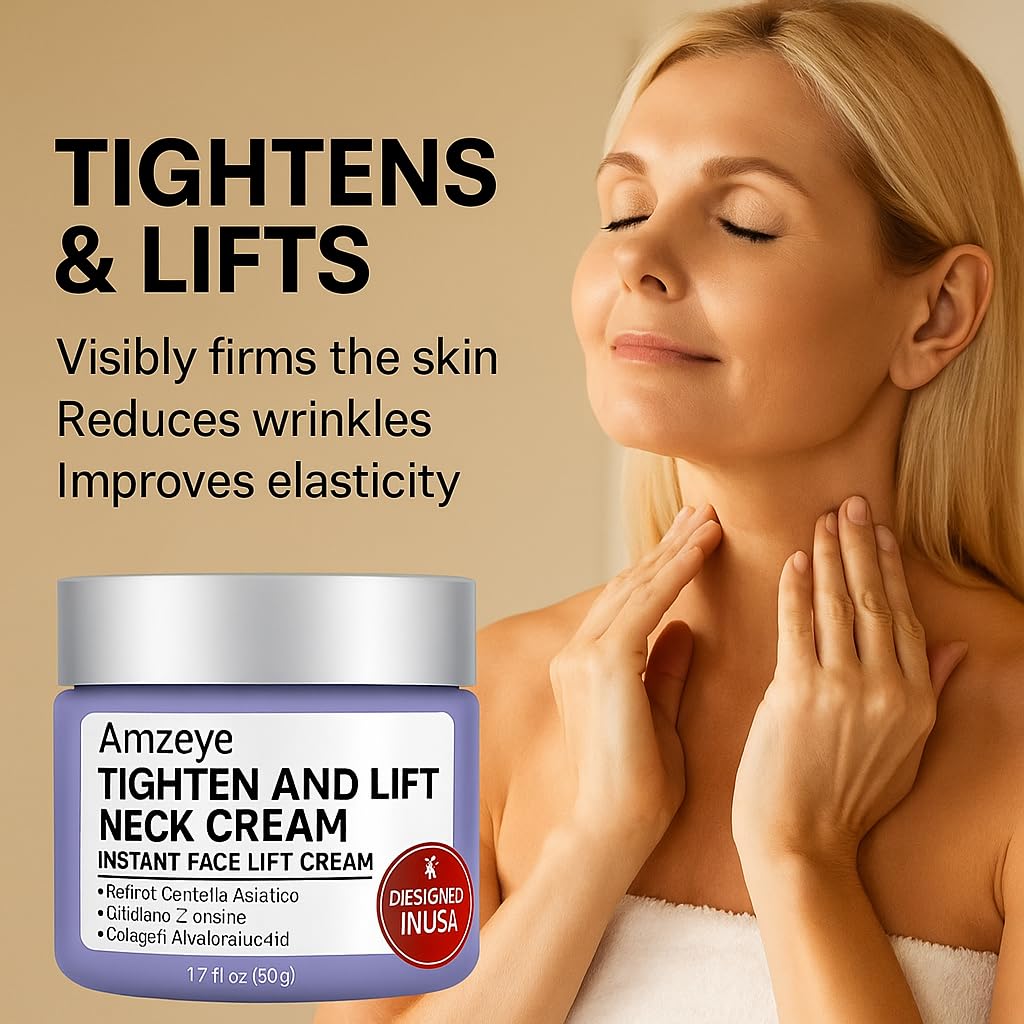 Tighten and Lift Neck Cream, Instant Face Lift Cream, 1.7 fl oz, Firming Fine lines, Loose & Sagging On Face, Decollete & Other Skin Areas