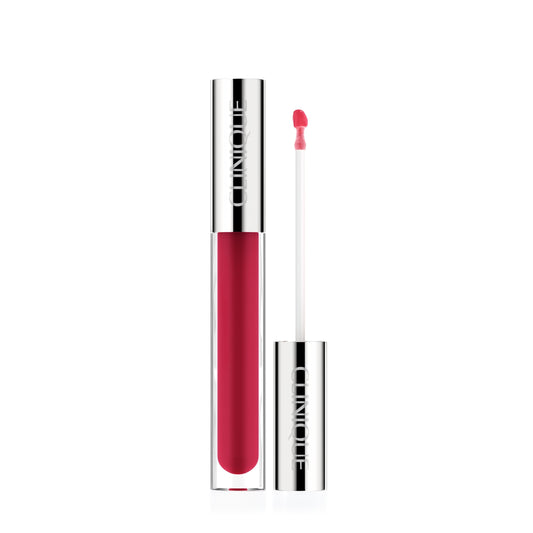 Clinique Pop Plush Creamy Lip Gloss With Hyaluronic Acid + Blend of Aloe Butter, Avocado Butter + Shea Butter | Hydrating + High Shine, Velour Pop, 0.11 Fl Oz