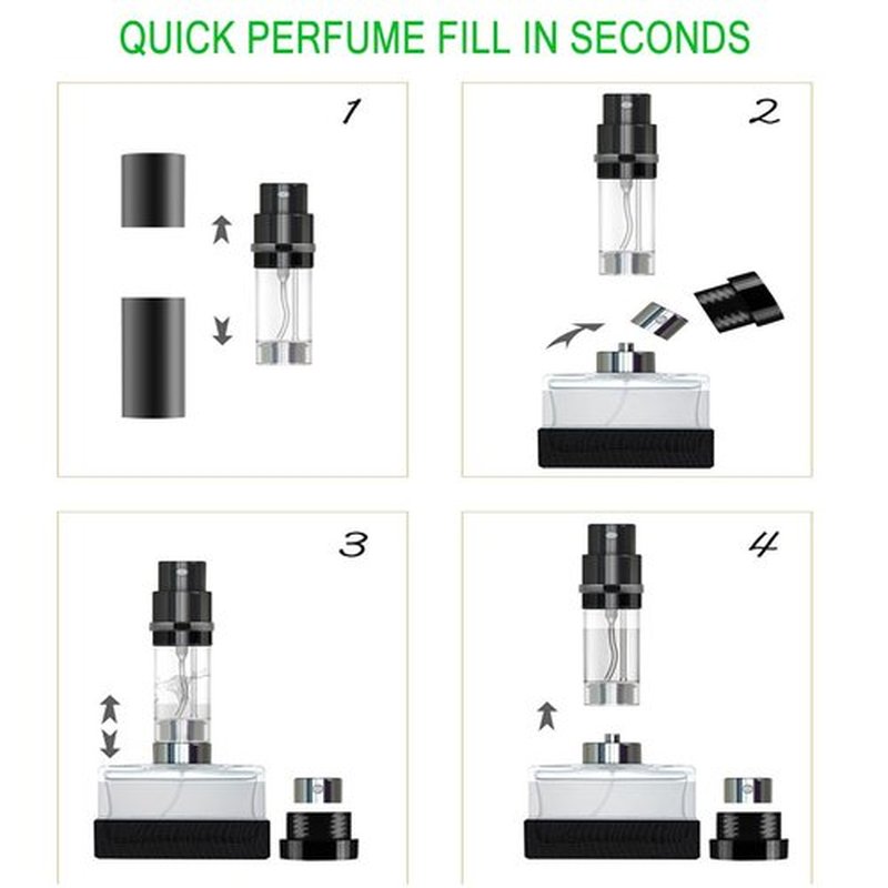 D-LOTUS Travel Perfume Bottle Refillable, Genuine Leather Perfume Atomizer Leakproof Mini Pocket Size Travel Cologne Sprayer for Cruise Car Trip Purse Gift 5ml (B-White)