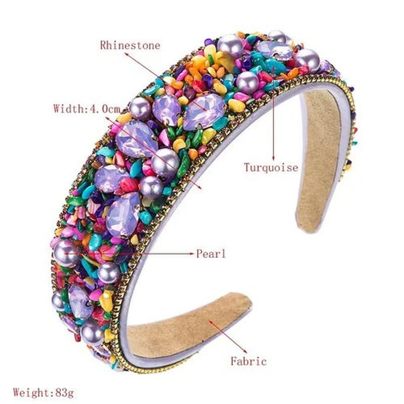 MUQINGWAN Women's Headband, Fashion Crystal Rhinestone Hair Accessory for Women and Girls (Crystal Headband 2)
